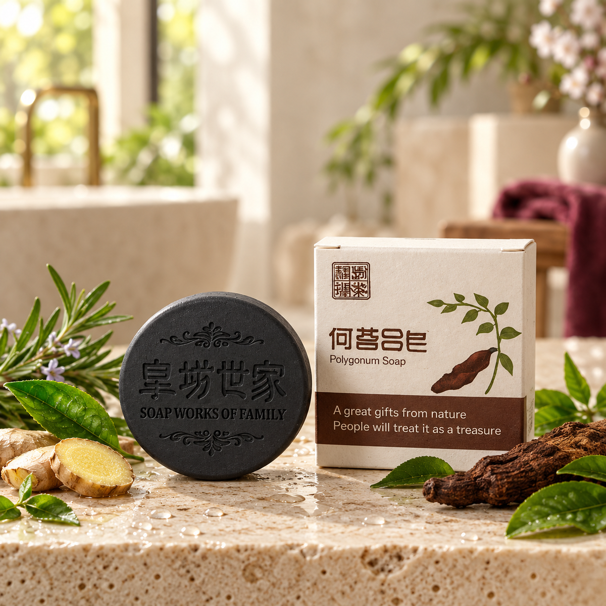 RAÍZ FUERTE shampoo en barra de Polygonum